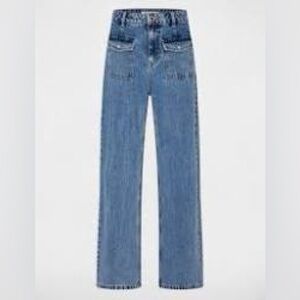 Morgan High-waisted wide leg jeans jean double stone ladies' Sz EU 42
